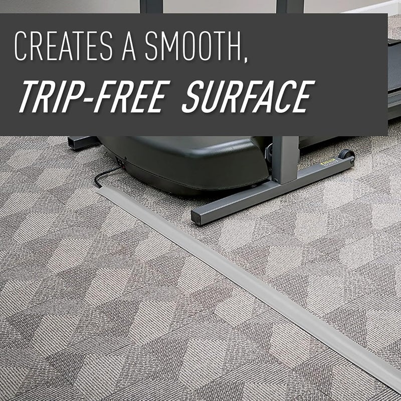 WIREMOLD C2G Wiremold Floor Cord Management Kit - Gray Rubber Cable Cover and Concealer, 5 Feet - Image 3